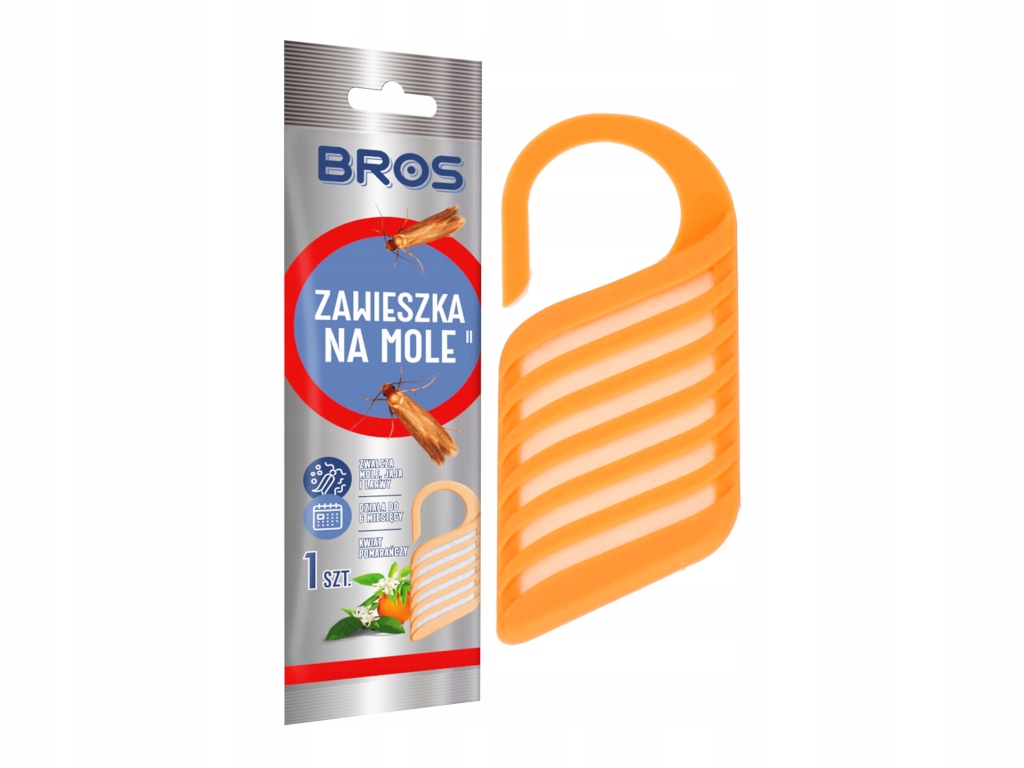 ZAWIESZKA NA MOLE DO SZAFY KWIAT POMARAŃCZY BROS Zastosowanie przeciwko molom