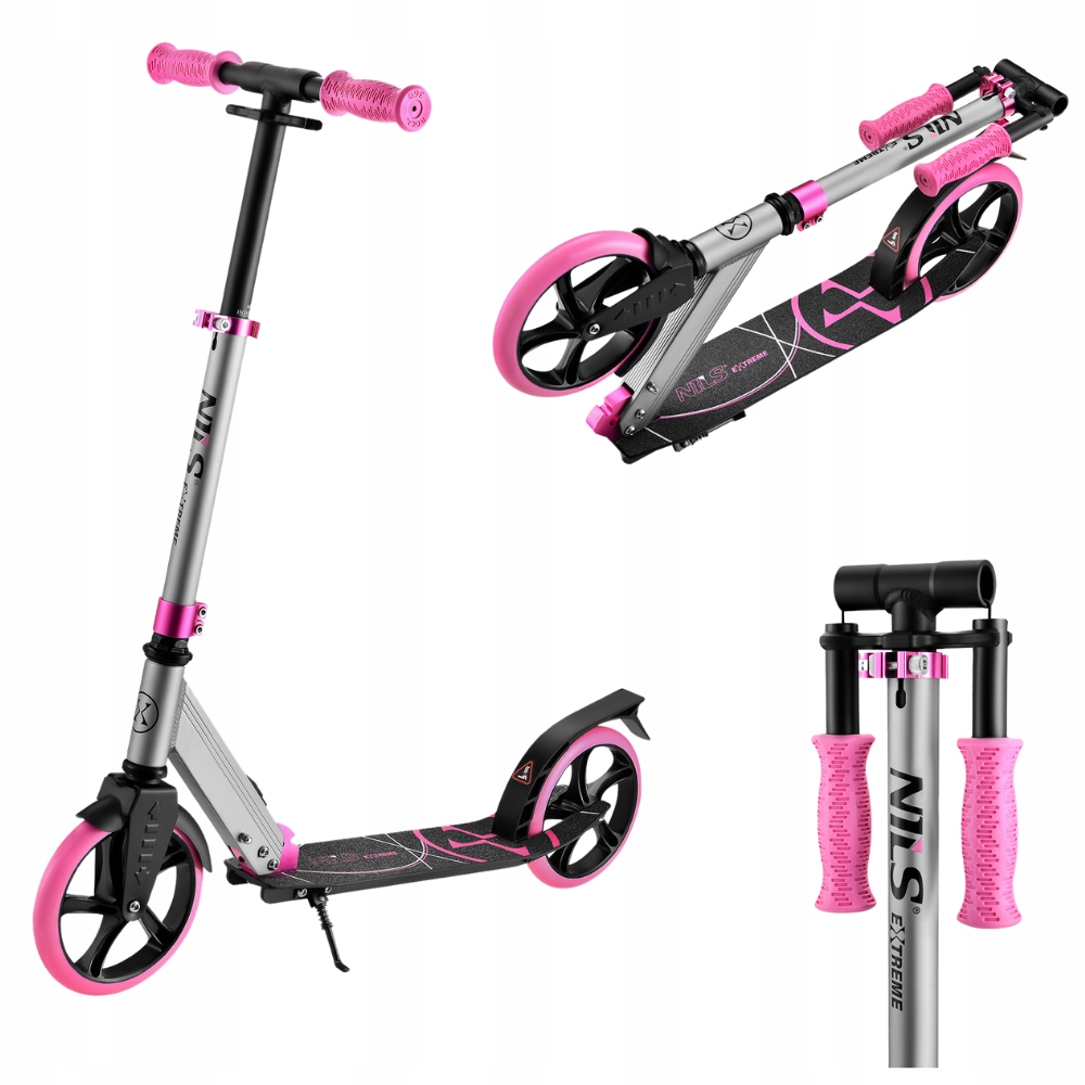 Hulajnoga Składana Miejska Duża Koła 200 mm Regulowana Wysokość Nils