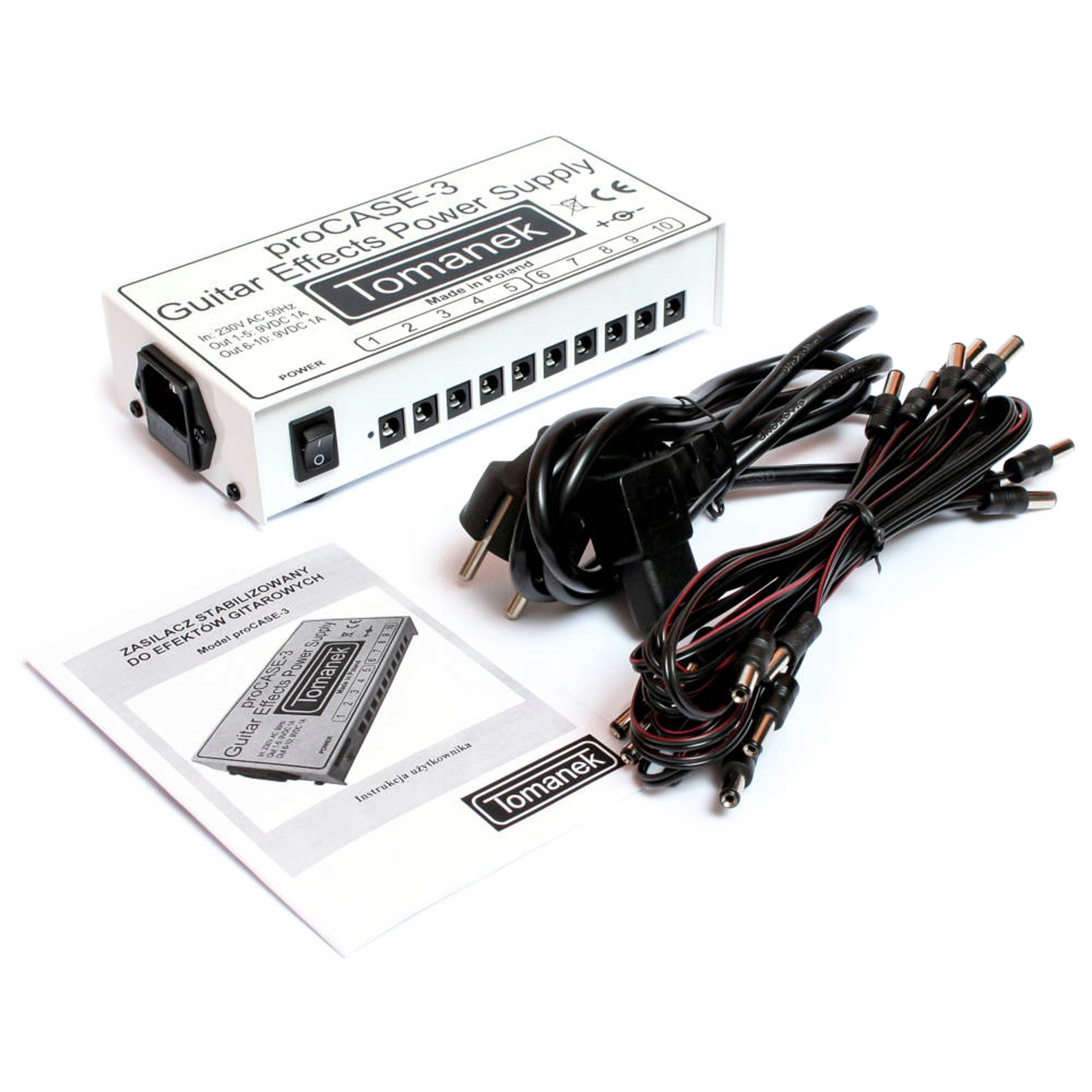 ZASILACZ TOMANEK ISO-10 DO 10 EFEKTÓW DC 9V Stan opakowania oryginalne