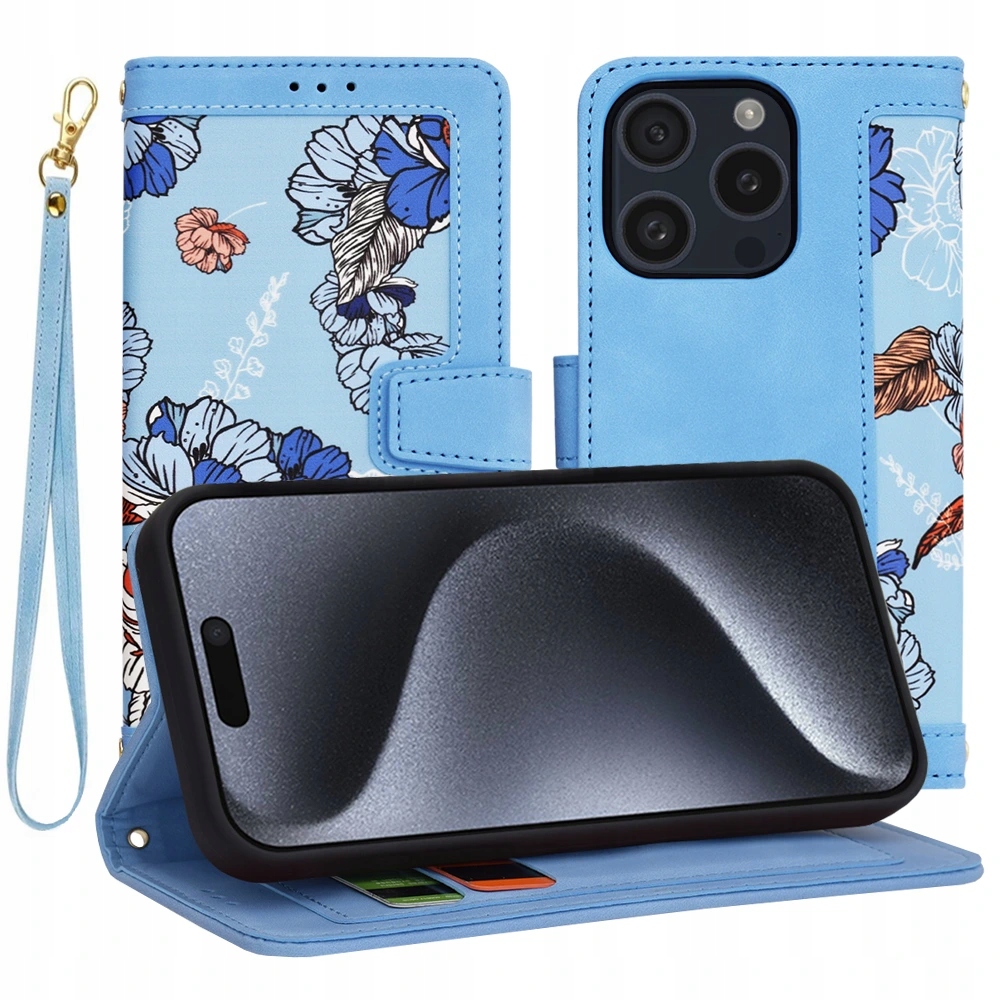 Techsuit FlipCraft etui na iPhone 15 Pro – żywy niebieski