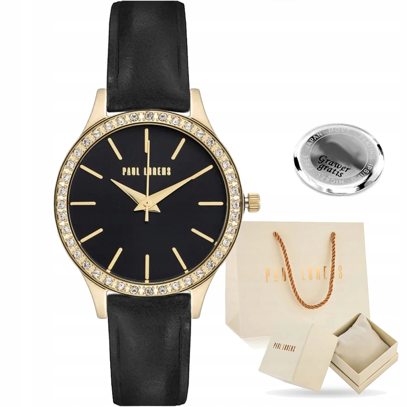 Elegantní dámské hodinky Paul Lorens Taylor se zirkony Gravírování