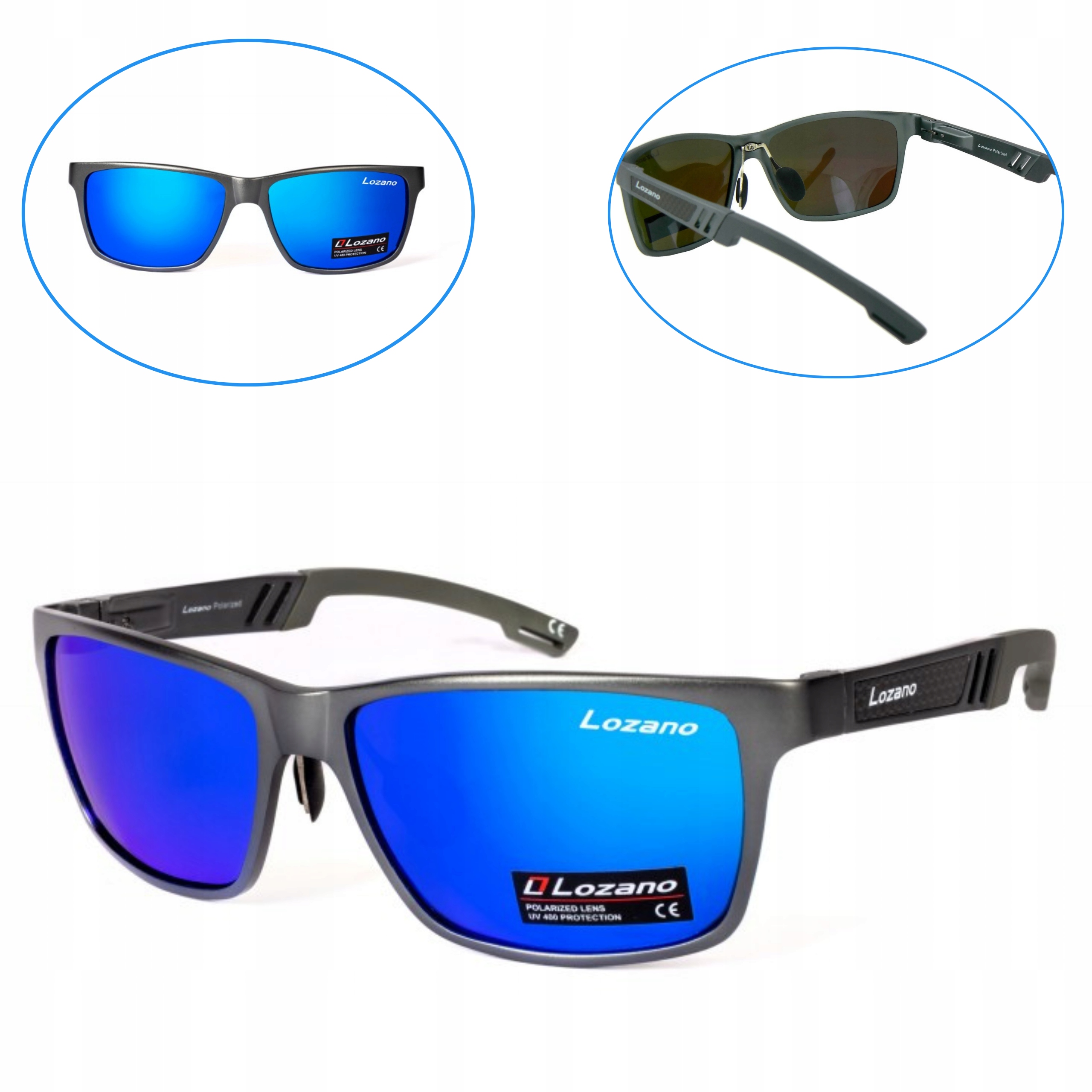 Okulary Rowerowe Lozano Z Polaryzacją – Lustrzanki Uv Na Rower Etui