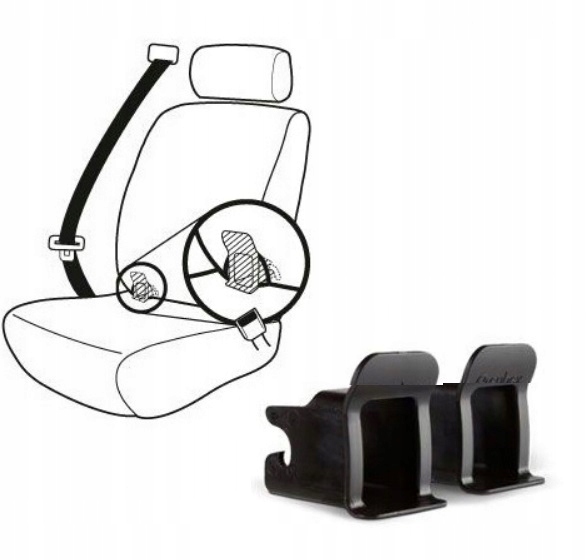 NAKŁADKI PROWADNICE ISOFIX DO FOTELIKA KOMP. 2SZT.