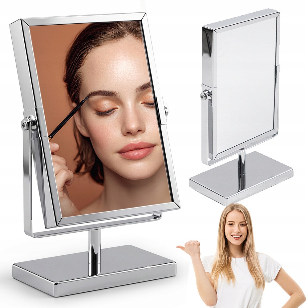 Kosmetické Zrcátko Make-up Zrcátko Dvojité, Velké, Pohodlné Pro Ženy