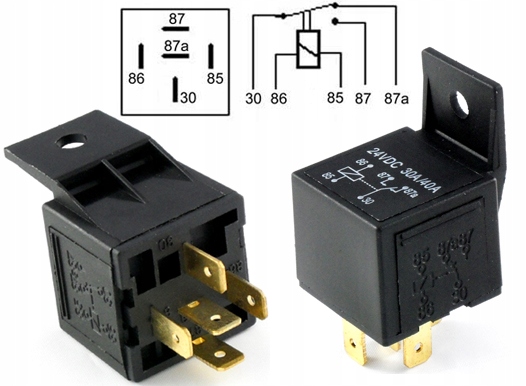 

Przekaźnik Samochodowy 24V 30/40A Carpotect