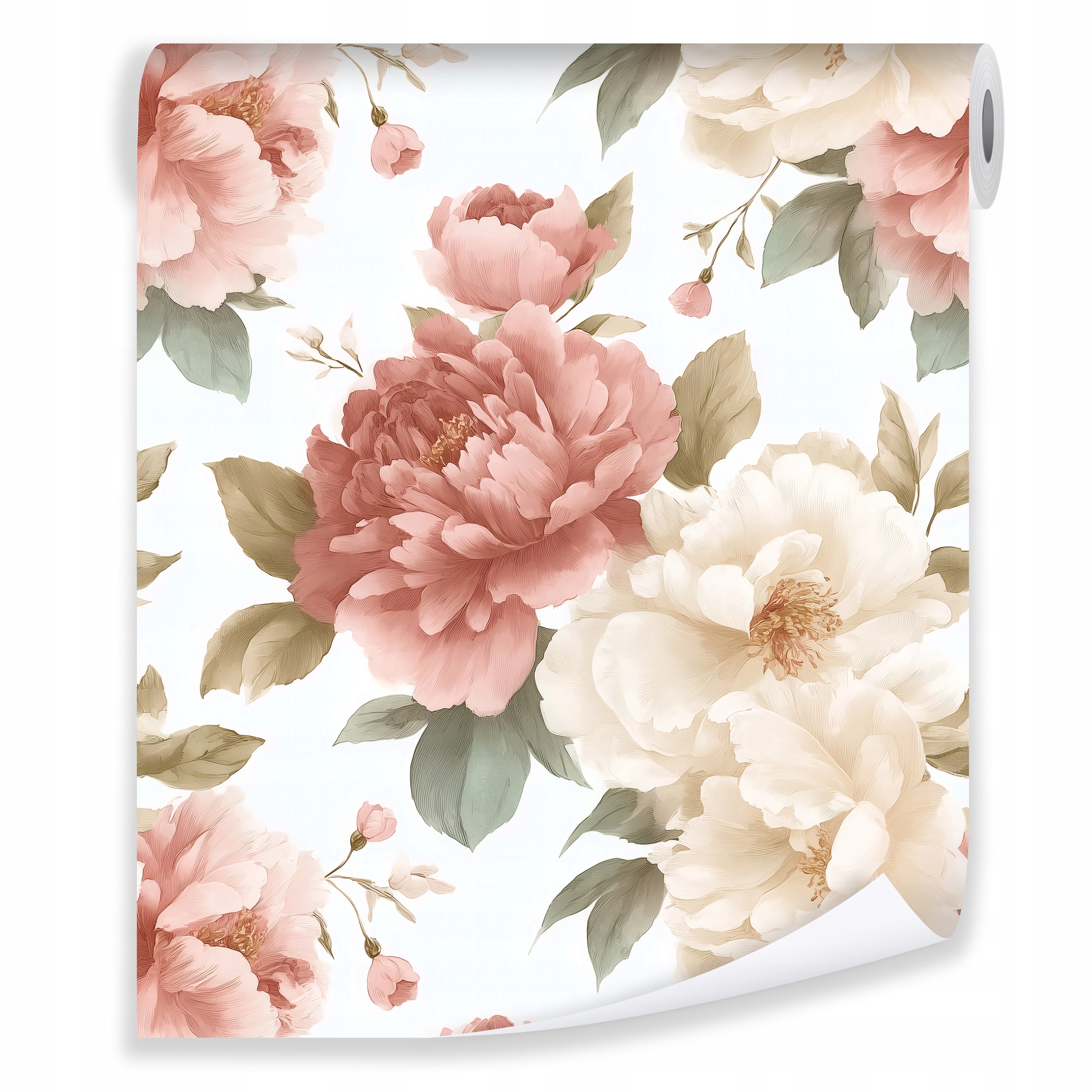 Tapeta Do Předsíně Pivoňky Růžová Růže Flizelinová Nástěnná V Roli