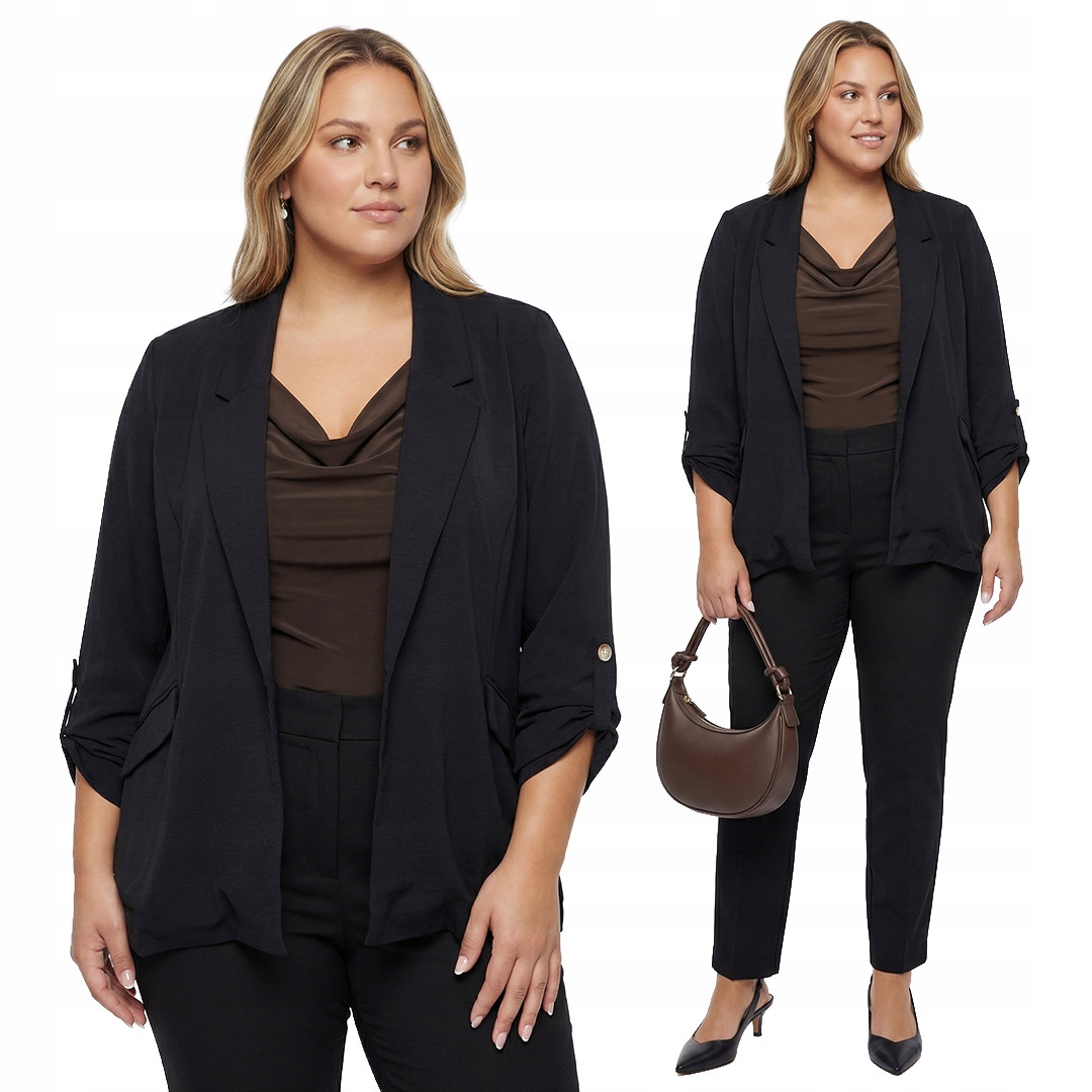 Černé sako plus size velikost 48