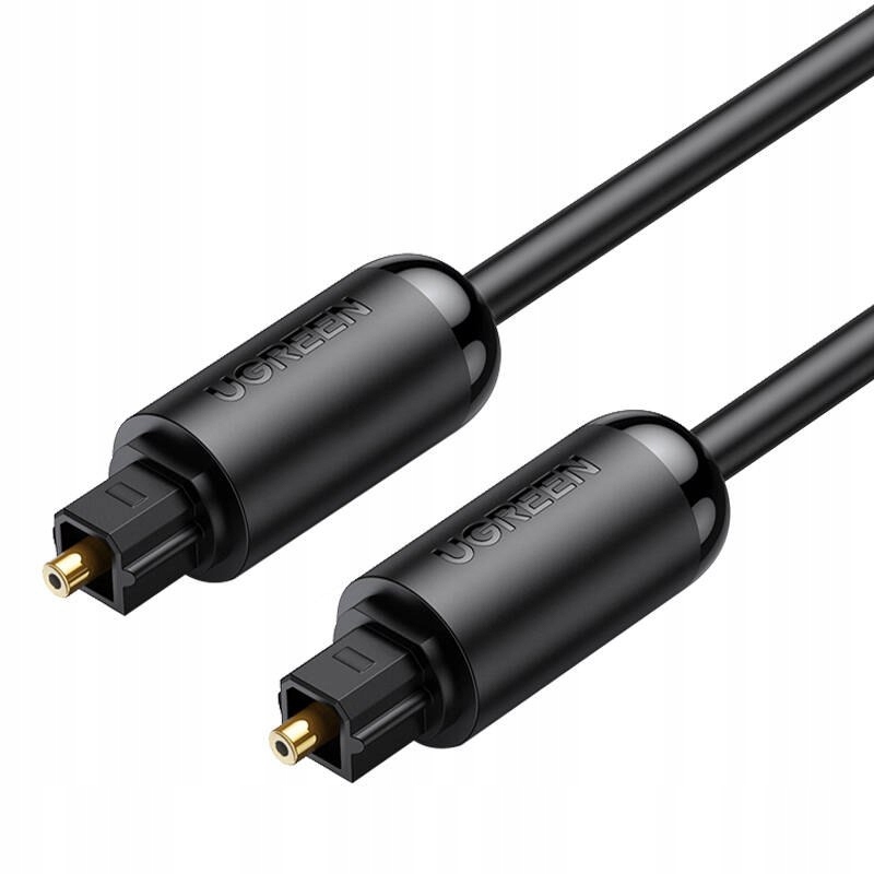 Kabel optyczny Toslink Audio Ugreen AV122, pozłacany, 1.5m (czarny)