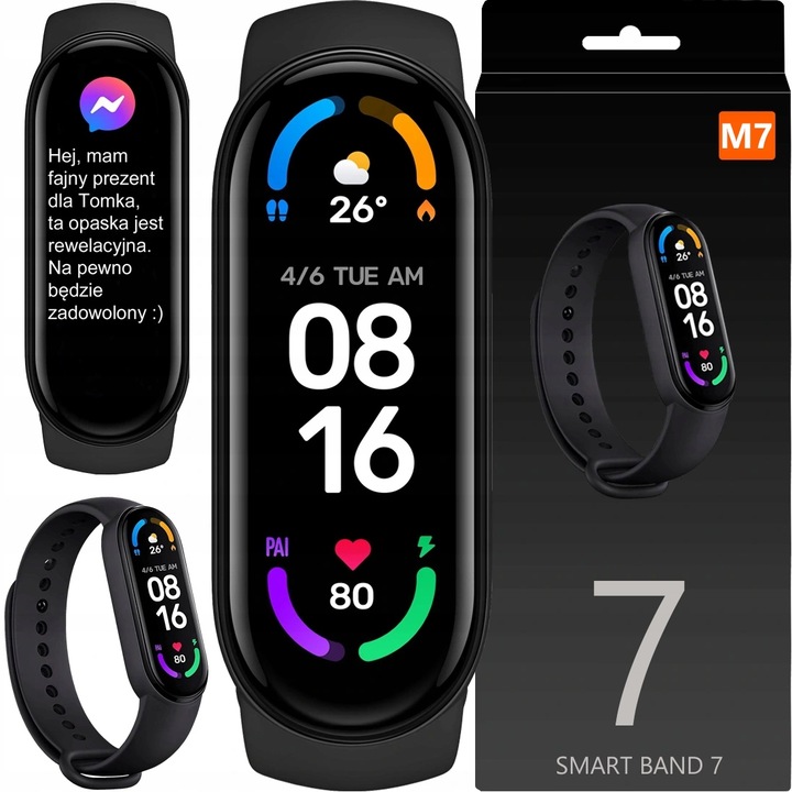 Smartband M7 Smartwatch Opaska Sportowa Fit Zegarek Męski Damski Bluetooth