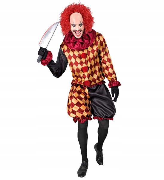 Kostým Klaun Klauna Strašidelný Vražedný Převlek Halloween Karneval XL