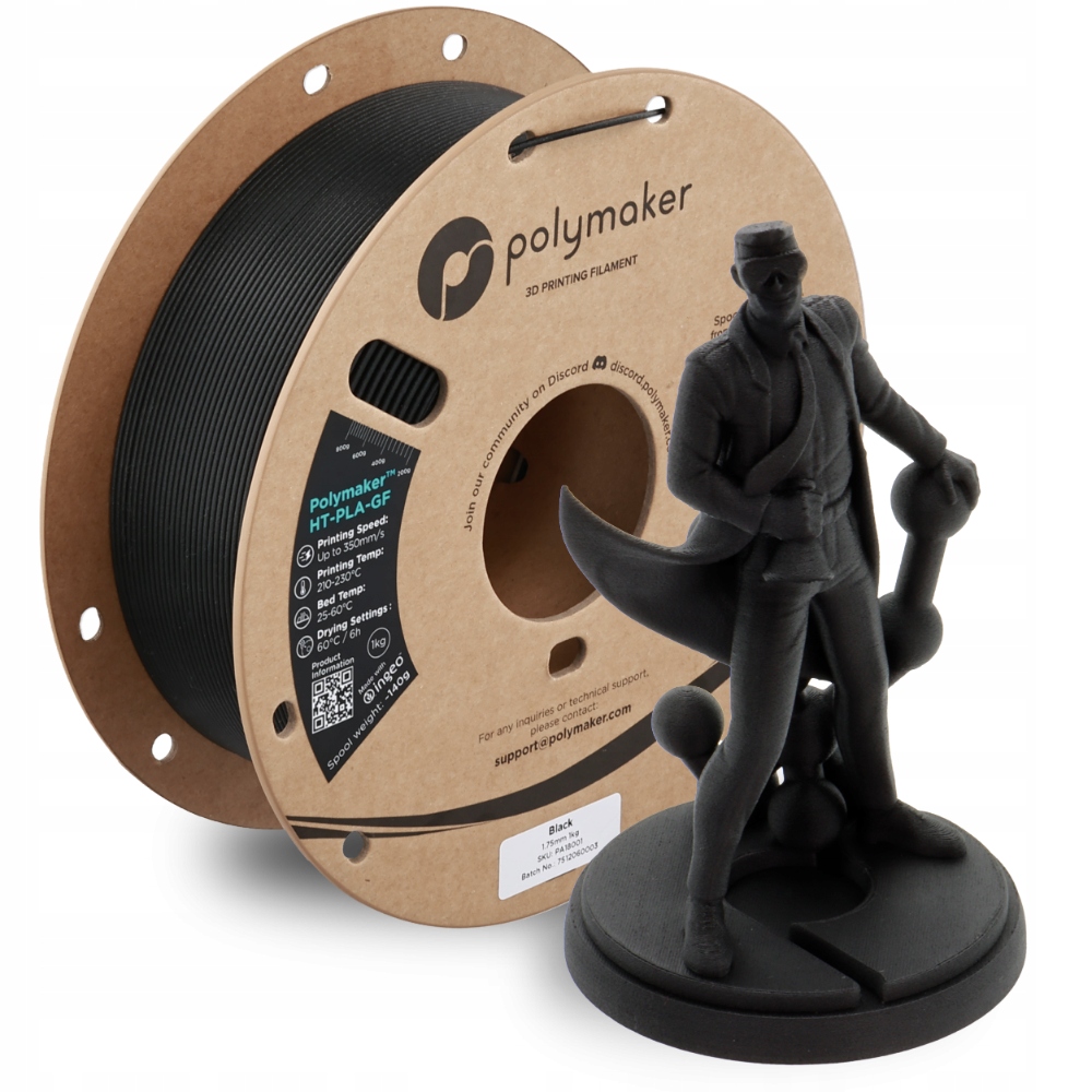 Filament PLA Polymaker 1,75 mm 1000 g czarny