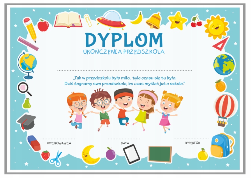 

Dyplom: Ukończenia Przedszkola (wzór 70)