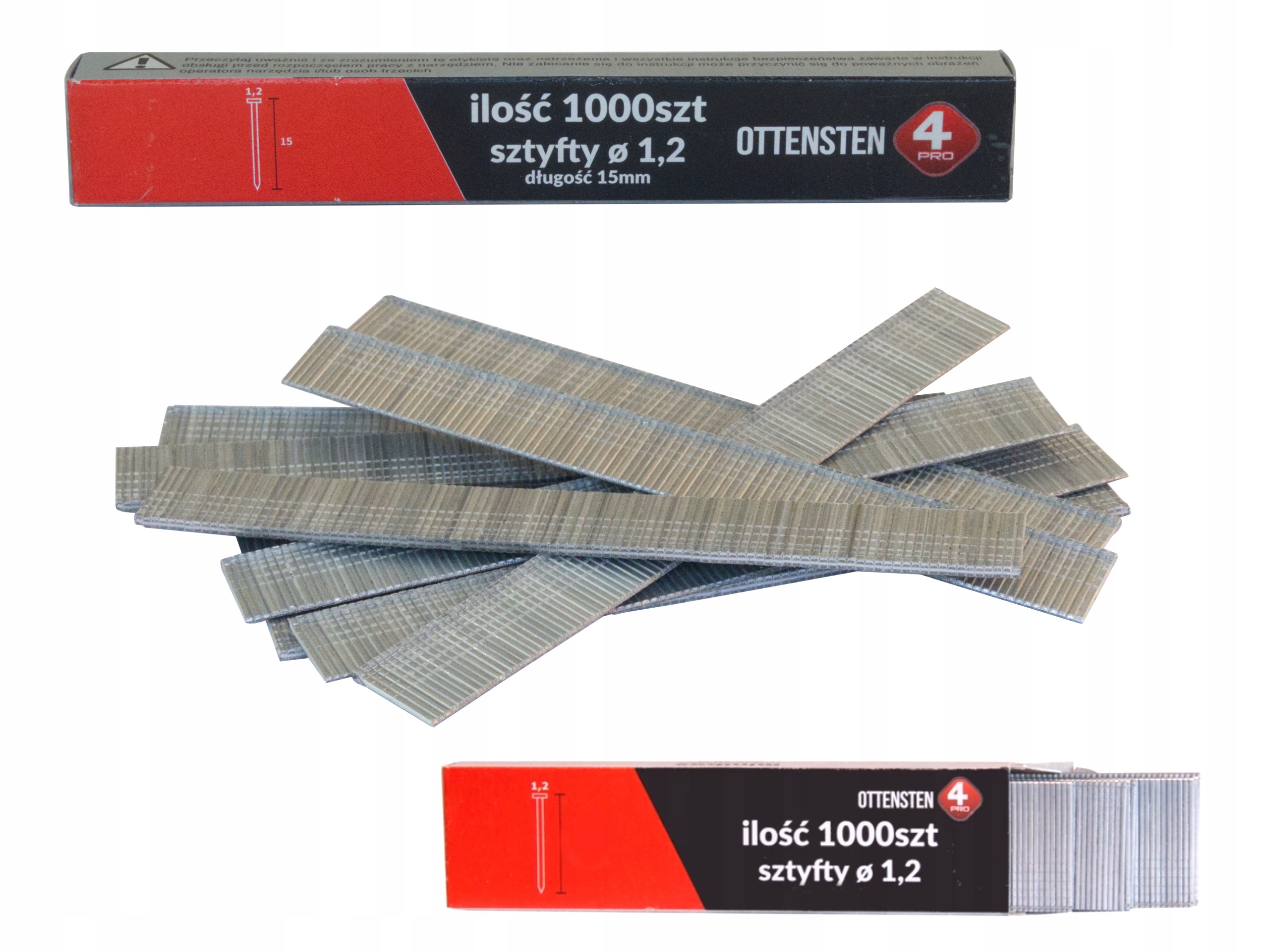 

Sztyfty Gwoździe 1,2x15MM 1tys Ottensten