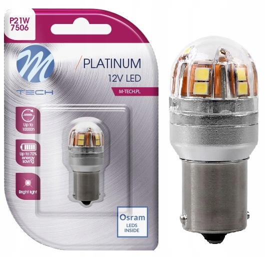

Żarówka P21W na Osram Led 15x2835 Smd biała canbus
