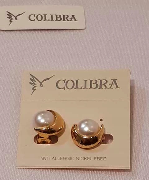 KLIPSY Z PEREŁKĄ ZŁOTE PERŁY PRZY UCHU EFEKTOWNE pozłacane 24k klasyczne Kod producenta E10052