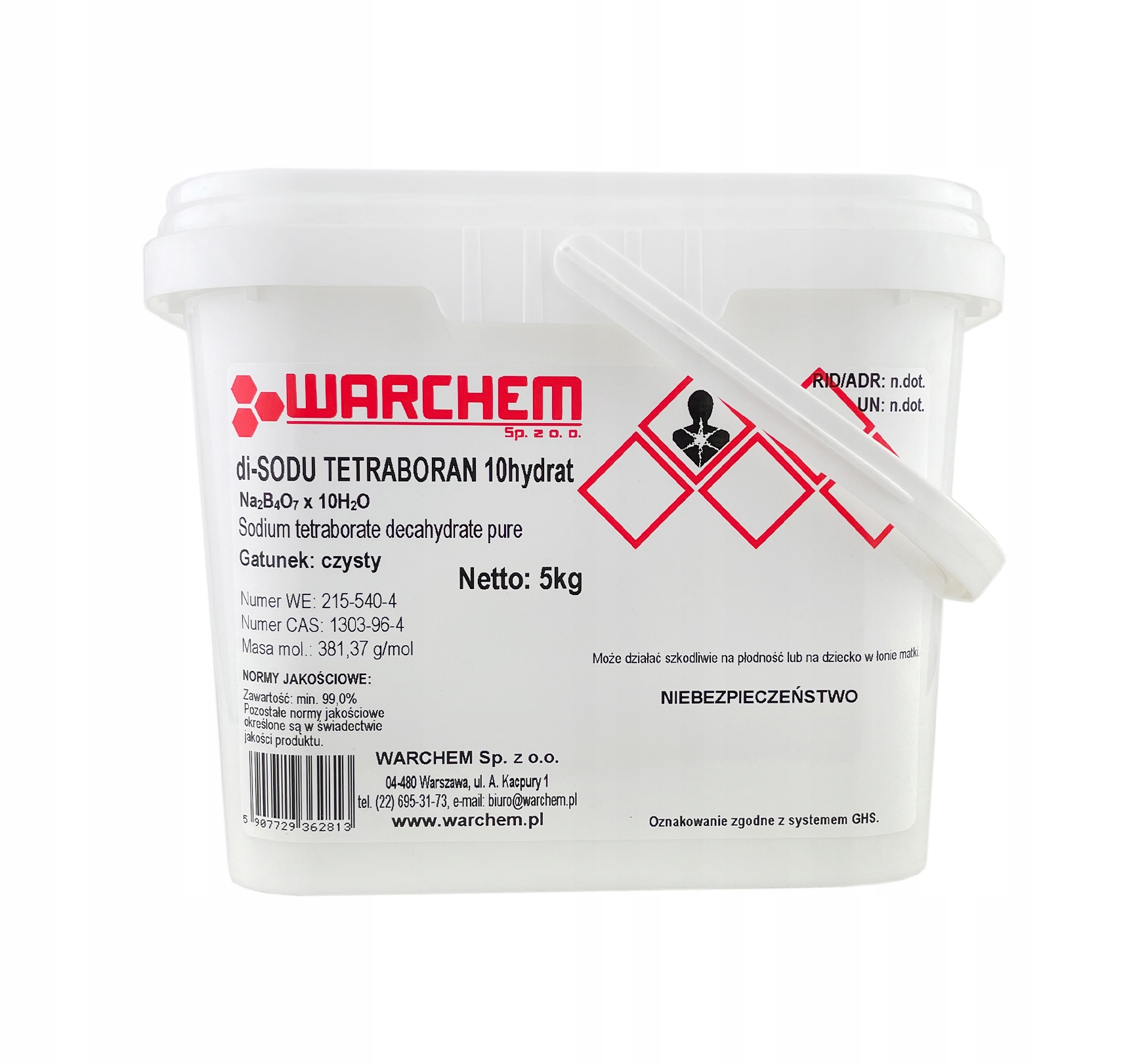 

Tetraboran Sodu 10hydrat (boraks) czysty 5kg