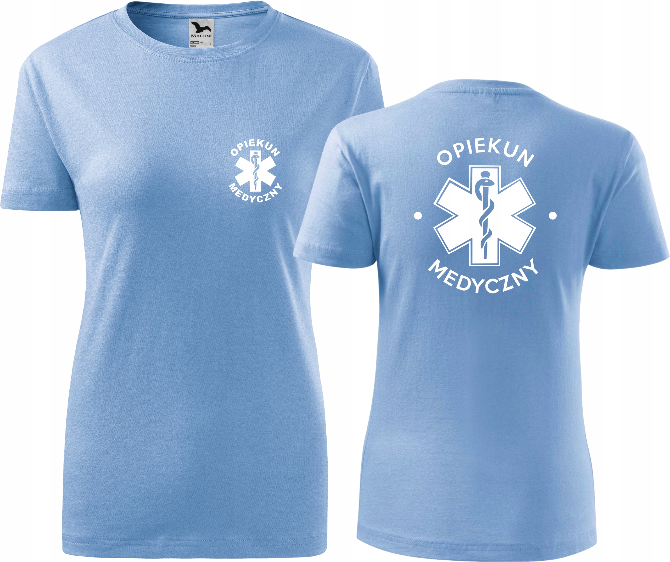 

Damska koszulka medyczna Błękit Opiekun Medyczny