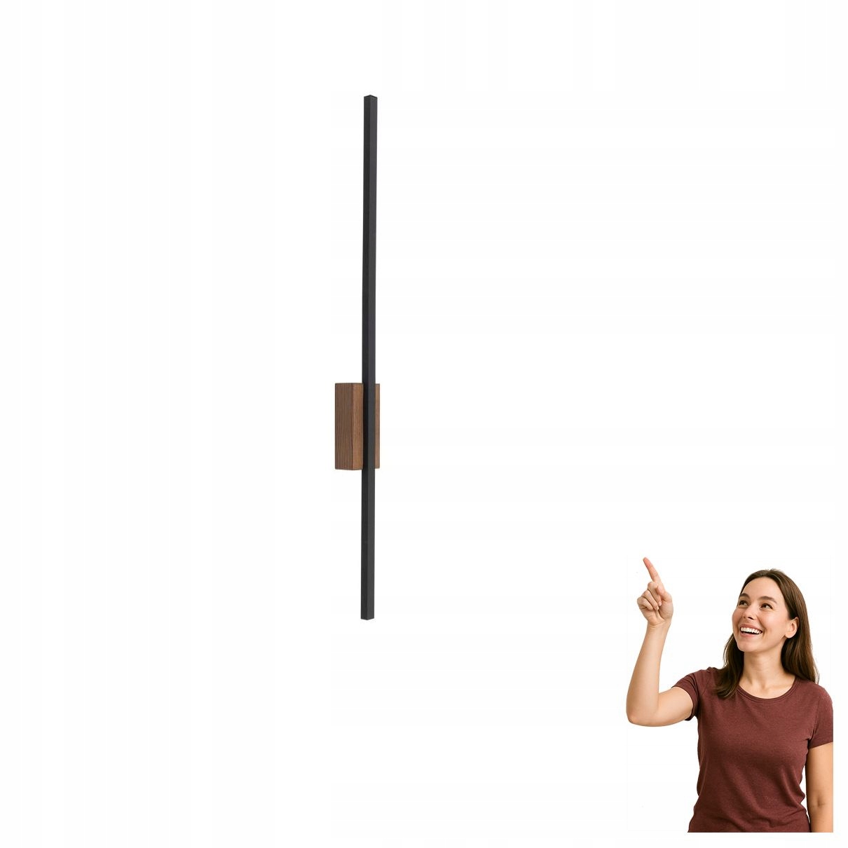 Led nástenné svietidlo 30W Flash Black Wood 6625 Tk Lighting