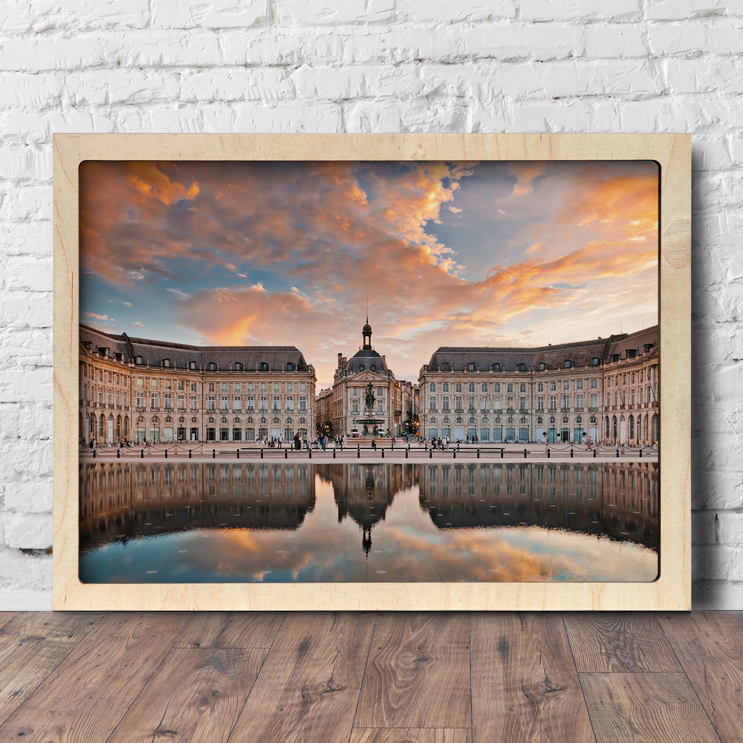 Fotoobraz s eko rámem Palác Francie voda 75x55 cm