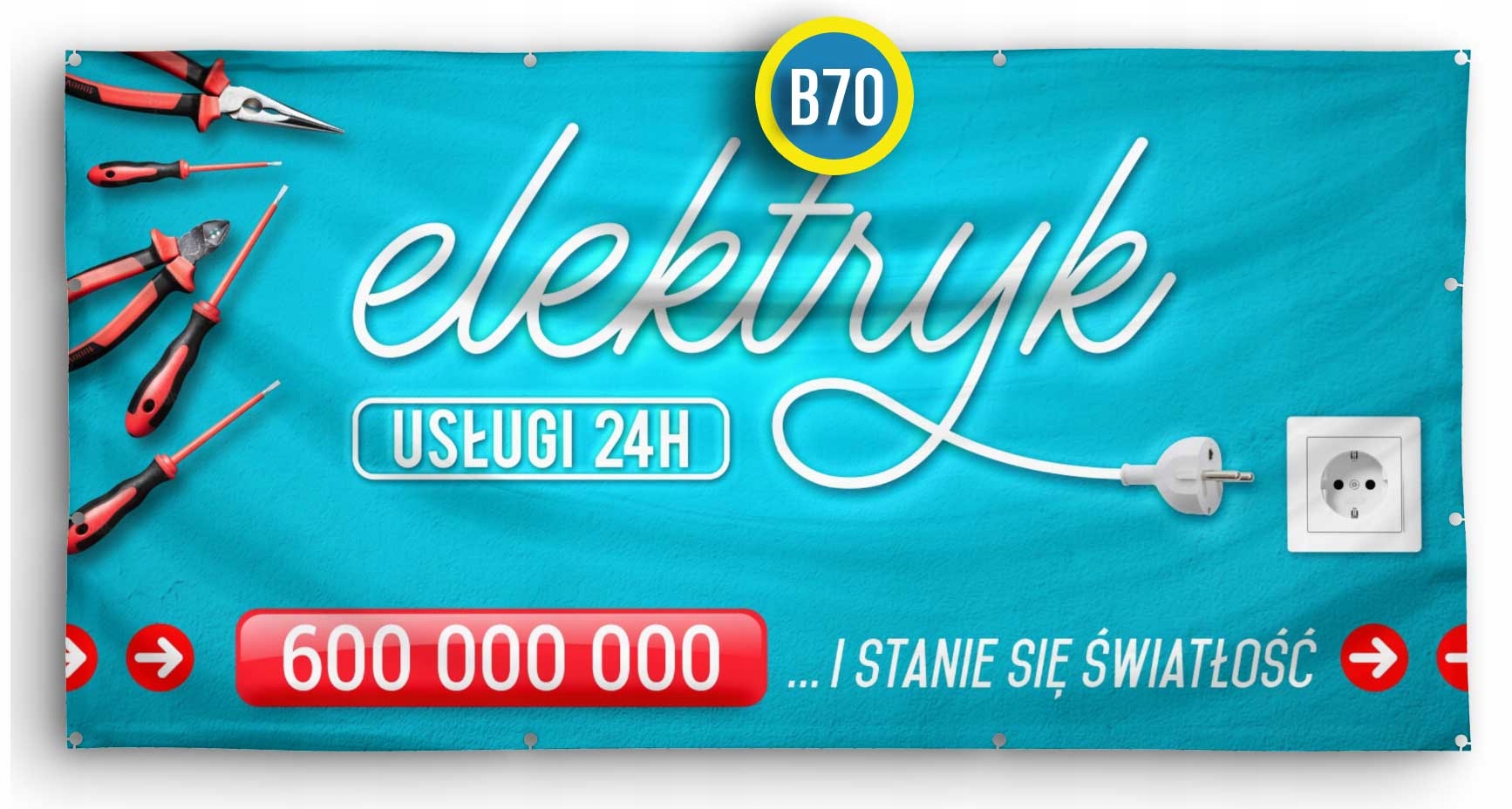 Baner Reklamowy 2x1 Banery Reklamowe Elektryk