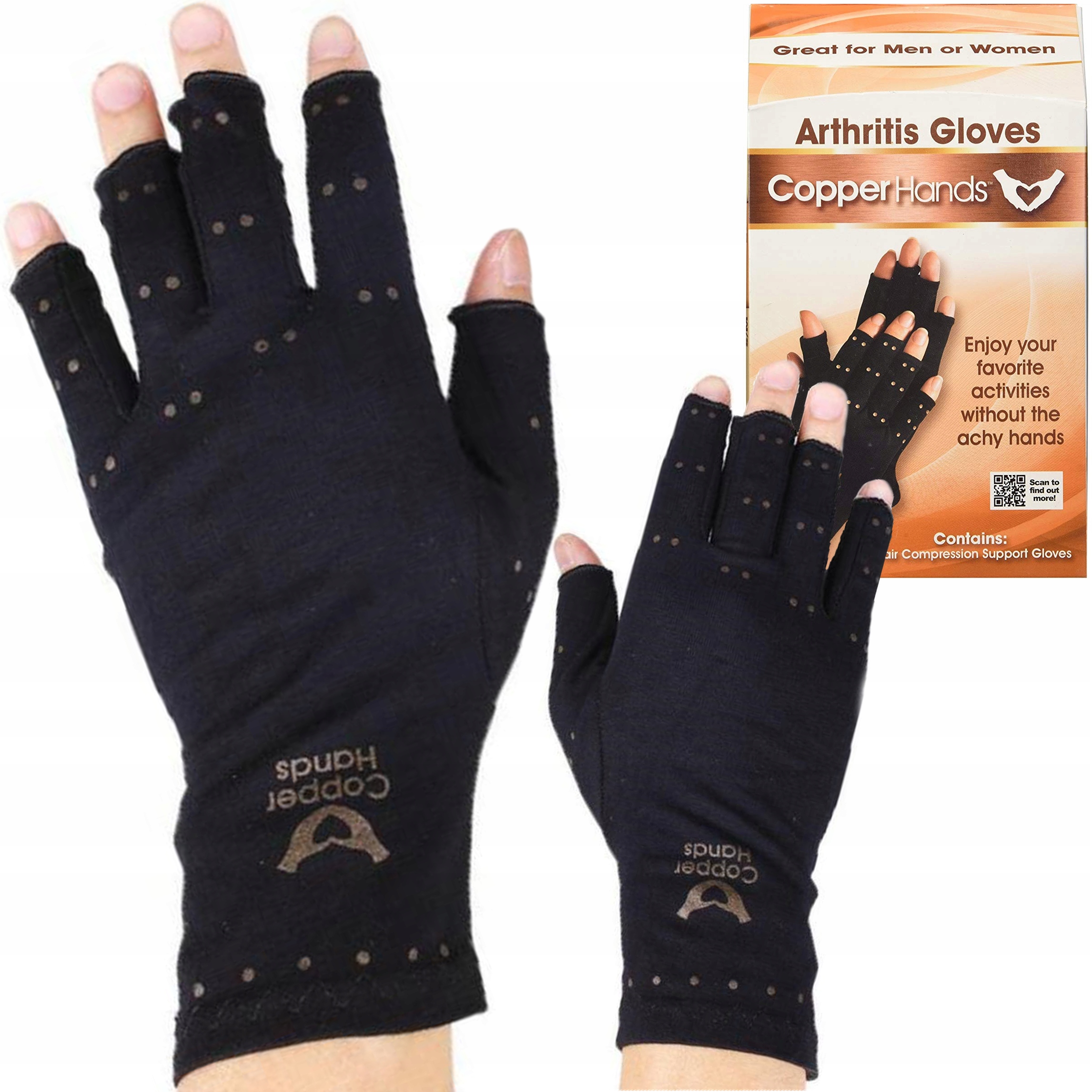 

Rękawiczki Kompresyjne Z Miedzią Bez Palców L/XL