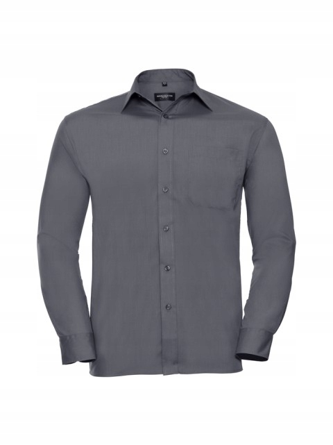Pánská košile s dlouhým rukávem Russell, barva Convoy Grey, velikost XXL