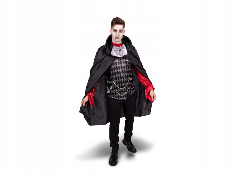 Kostým Dracula, velikost L-XL, Halloweenský Karneval Kostým , Překrávka