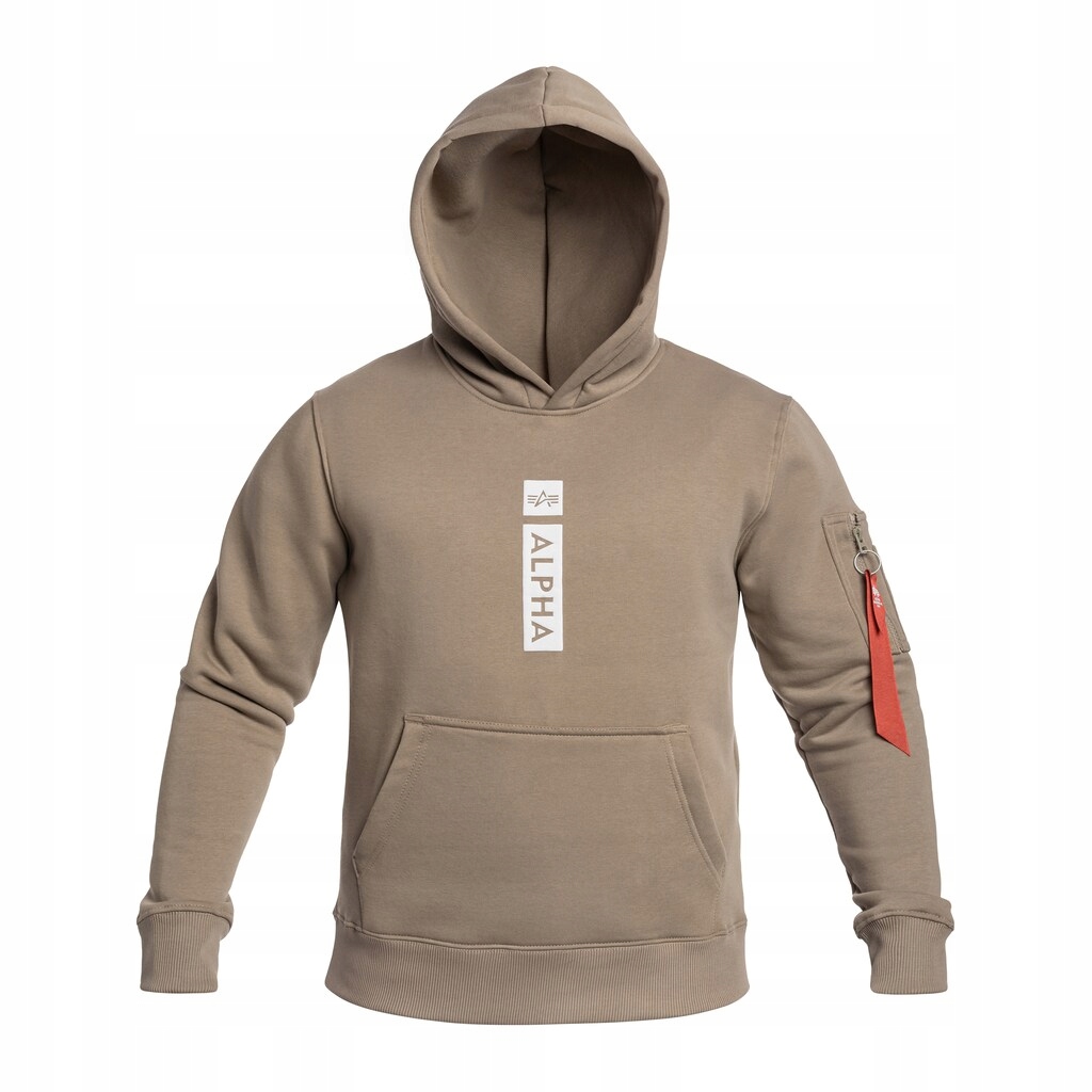 Mikina s kapucí Alpha Industries Alpha Puff Mikina s kapucí Vintage Sand S