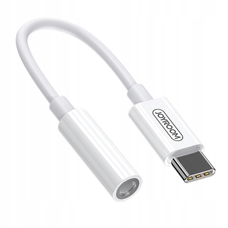 Adapter przejściówka do słuchawek 3.5 mm mini jack żeński Usb-c męski bia