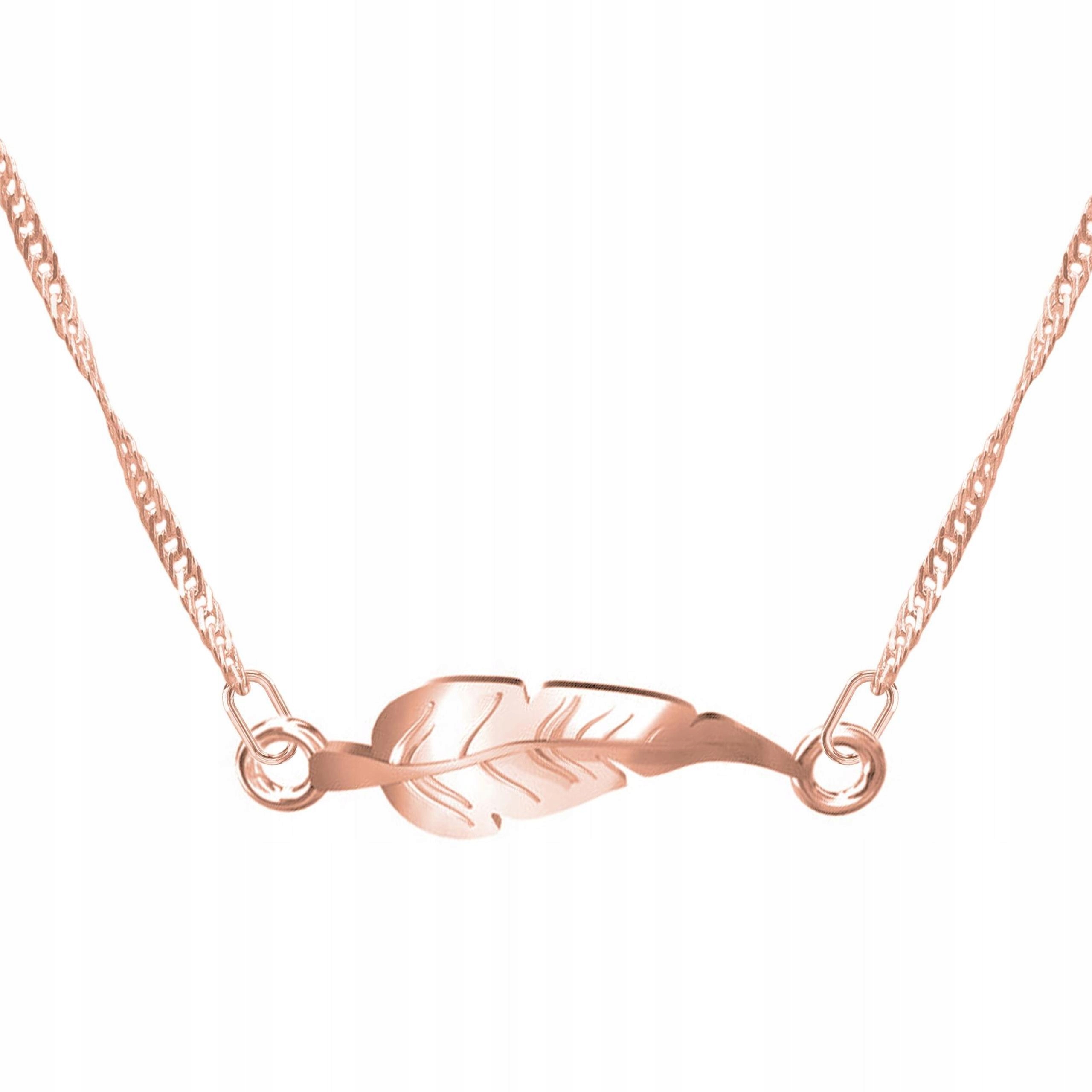 Pozlacený náhrdelník s perem a ptáčkem Ptačí peří Stříbro 925