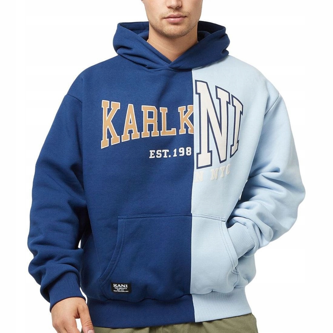 mikina Karl Kani Woven Retro Split Os Hoodie 6021761 S