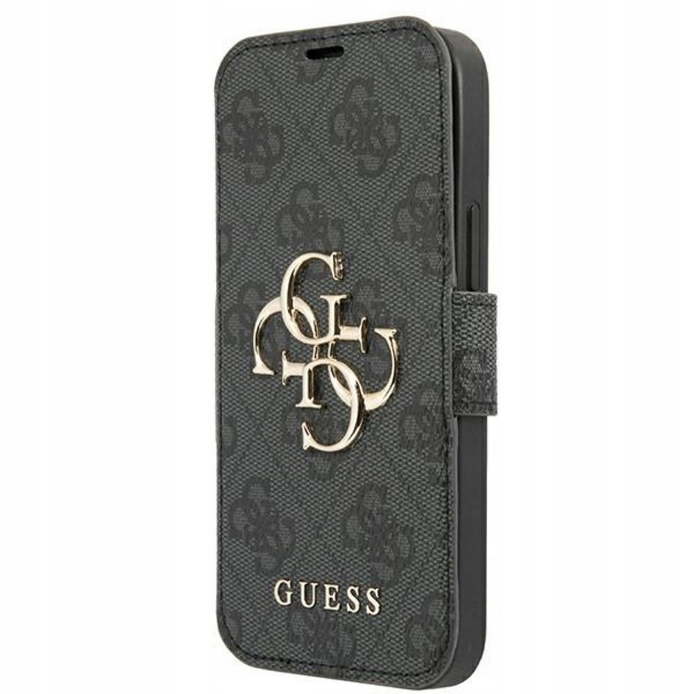 Guess Booktype 4G Big Metal Logo Pouzdro pro iPhone 13 Pro Max (šedé)