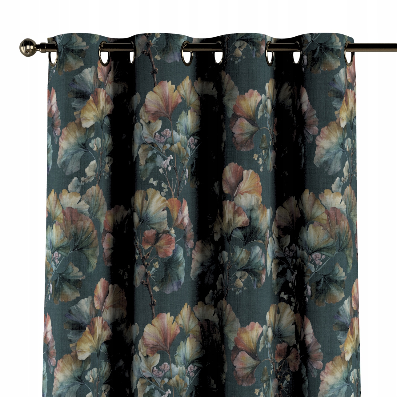 Záves na kolieskach 1 ks 130x260 cm modrý