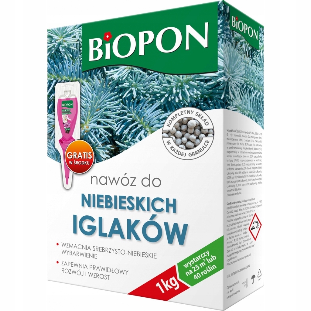 

Nawóz wieloskładnikowy Biopon granulat 1 kg