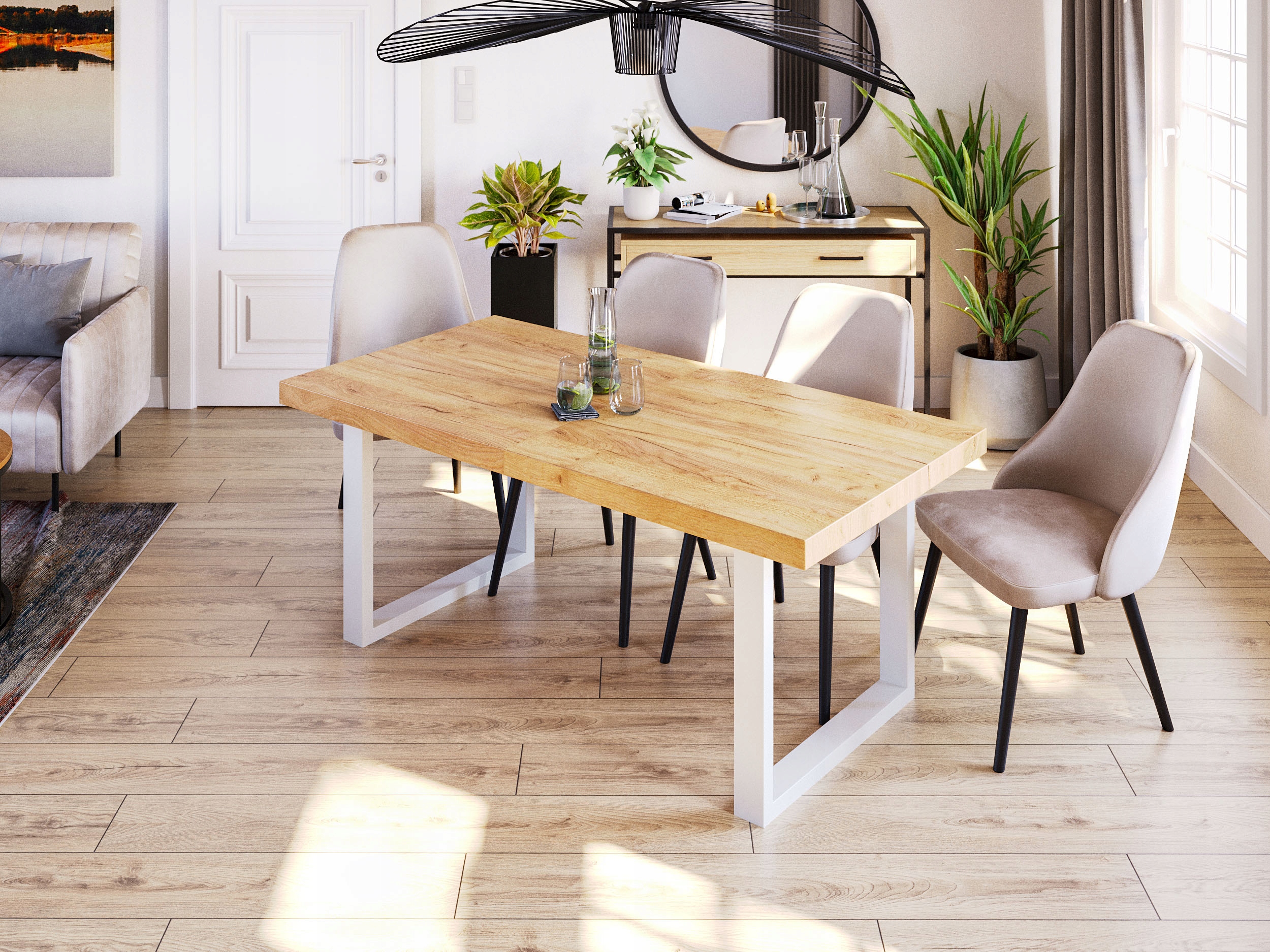 Stół rozkładany loftowy 120/220 METAL Grubość blatu 5 cm