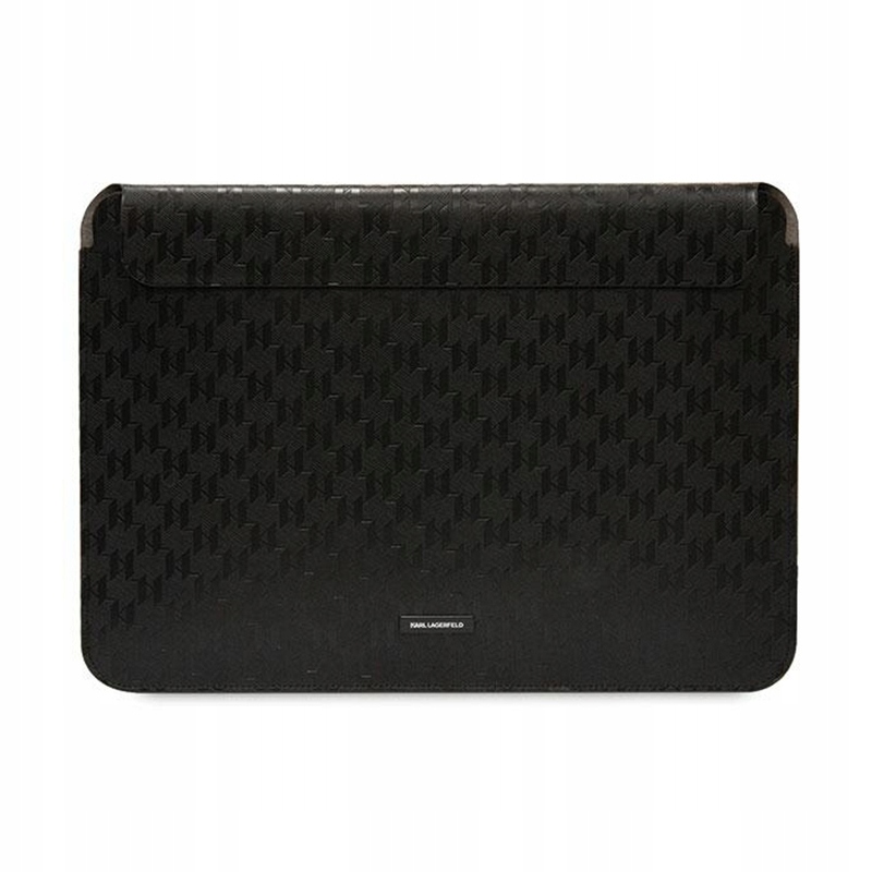 Karl Lagerfeld Saffiano Monogram Plaque Sleeve Pouzdro na notebook 14" (Černé)
