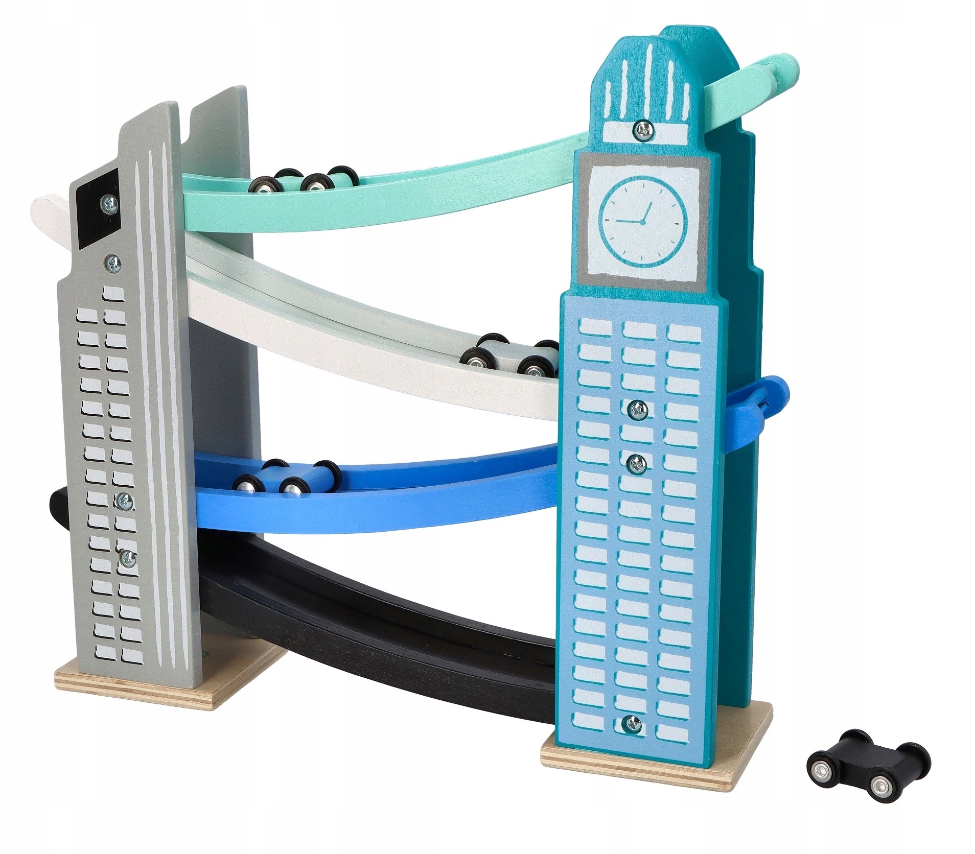 

AdamToys Zjeżdżalnia dla samochodów Drewniany tor