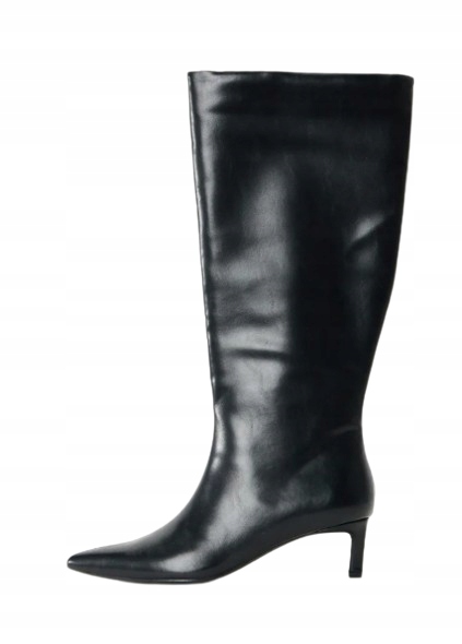 Only Černé Klasické Kozačky S Úzkým Podpatkem 37 T7G