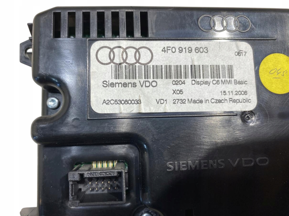 displej navigacije AUDI A6 C6 4F0919603