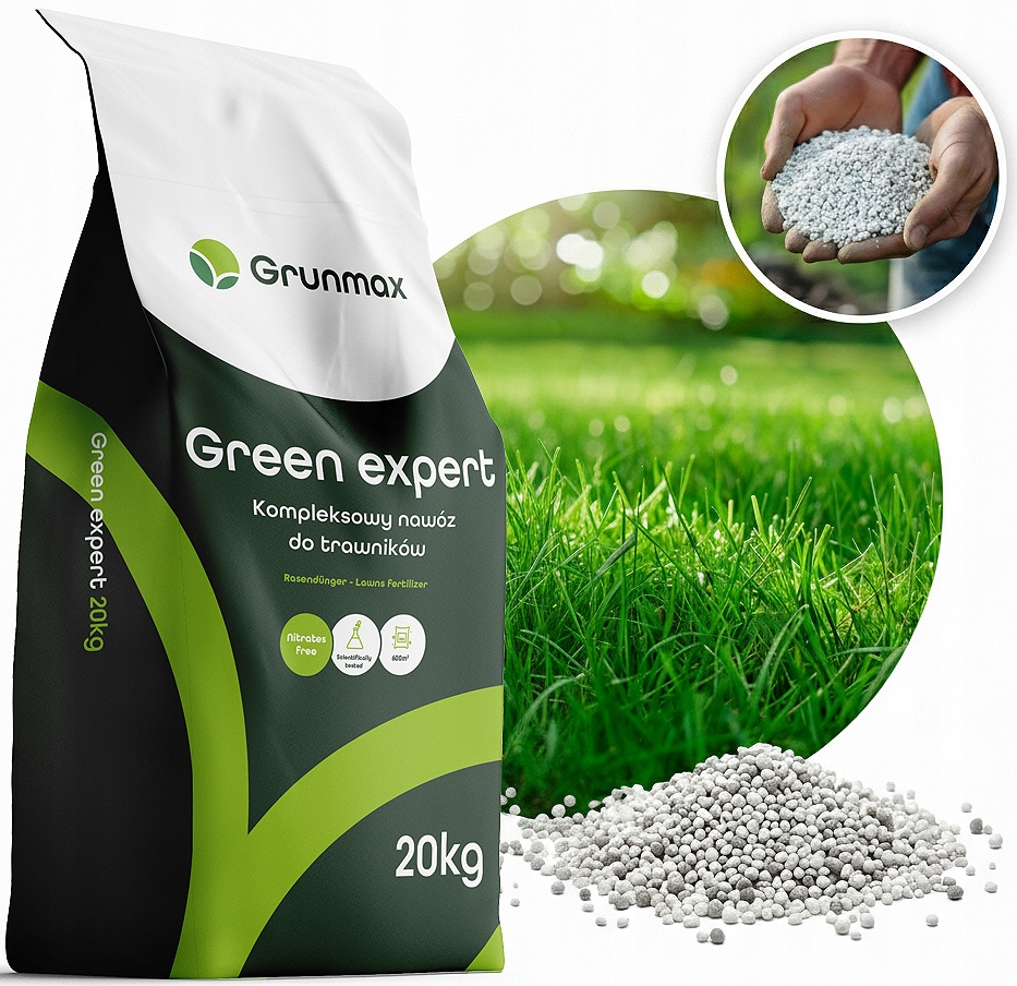 Grunmax Green expert Jarní hnojivo pro Trávy, trávník, Premium 20 kg