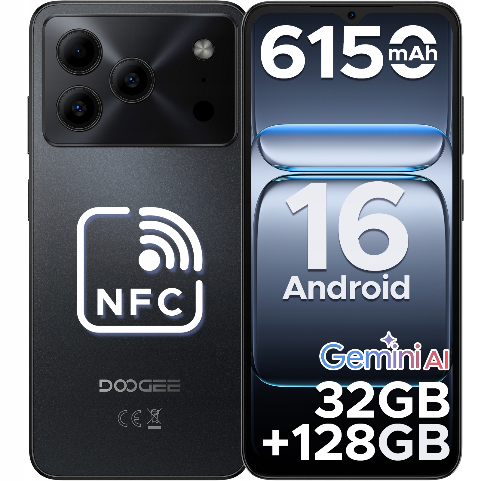 Note 56 Pro smartphone s Androidem 16, 32 Gb 128 Gb/tf 2TB Černý