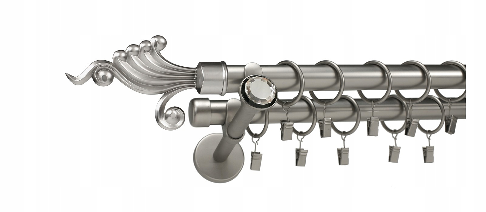 25+19 mm WSPORNIK Podwójny ROYAL karnisz SATYNA Rodzaj uchwyt do zasłon wspornik