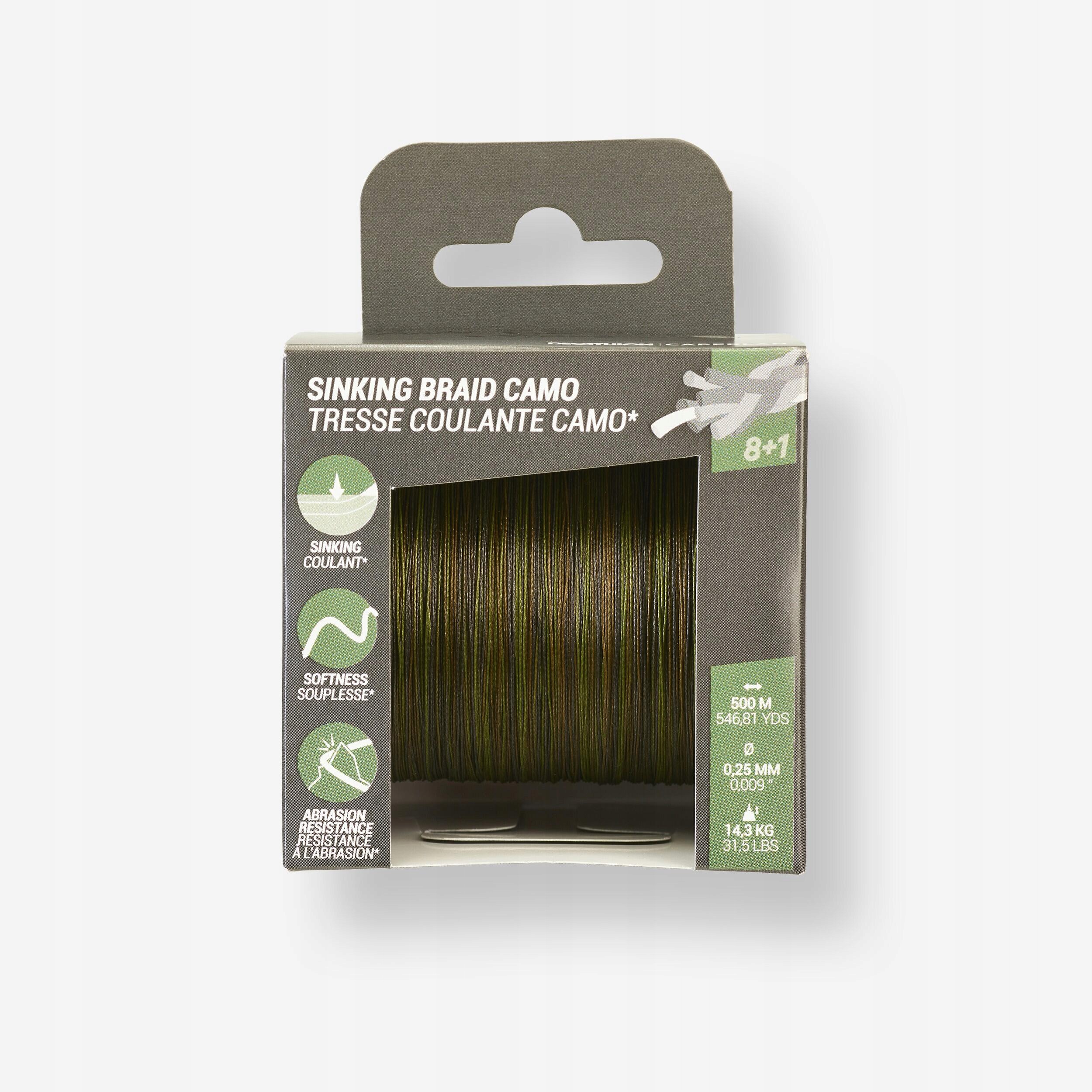 Plecionka tonąca karpiowa 0,25 mm 500 m