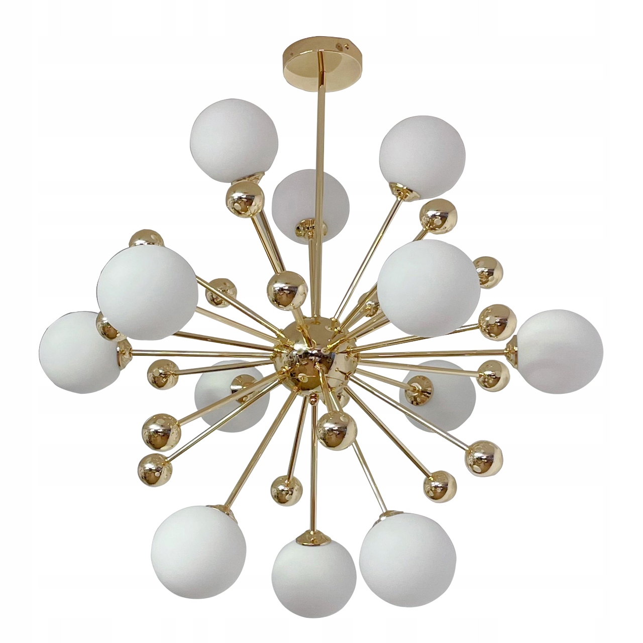 Lampa Wisząca Sufitowa Żyrandol Kule zlota Nowoczesna Led mleczna plafon