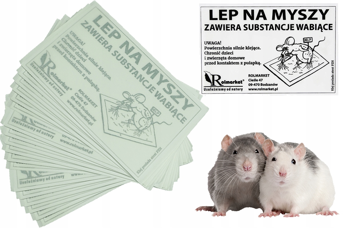 

20x Mocny Lep Na Myszy łapka pułapka Klejowa+wabik