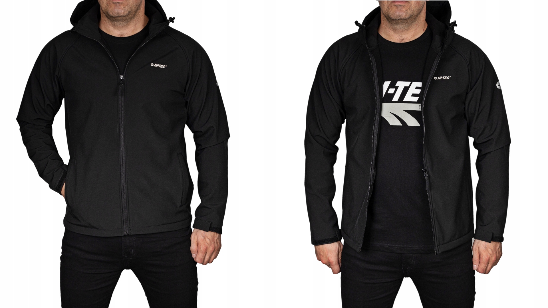 

Softshell Męski Czarny kurtka Hi-tec Neti XL