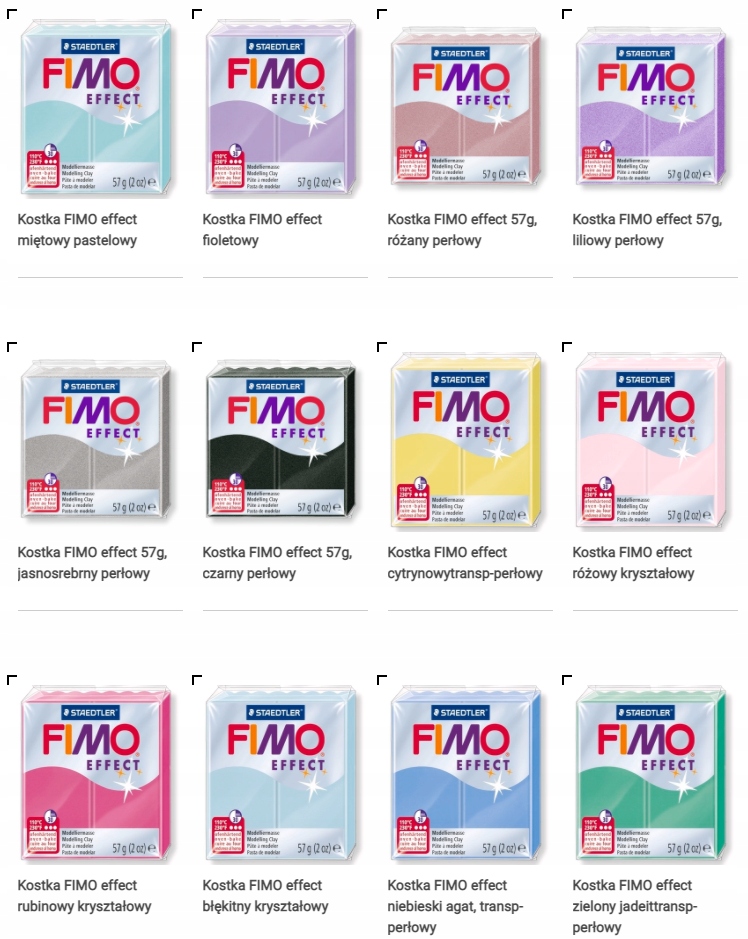 Modelina FIMO effect 57g - 104 żółty przeźroczysty Marka Staedtler