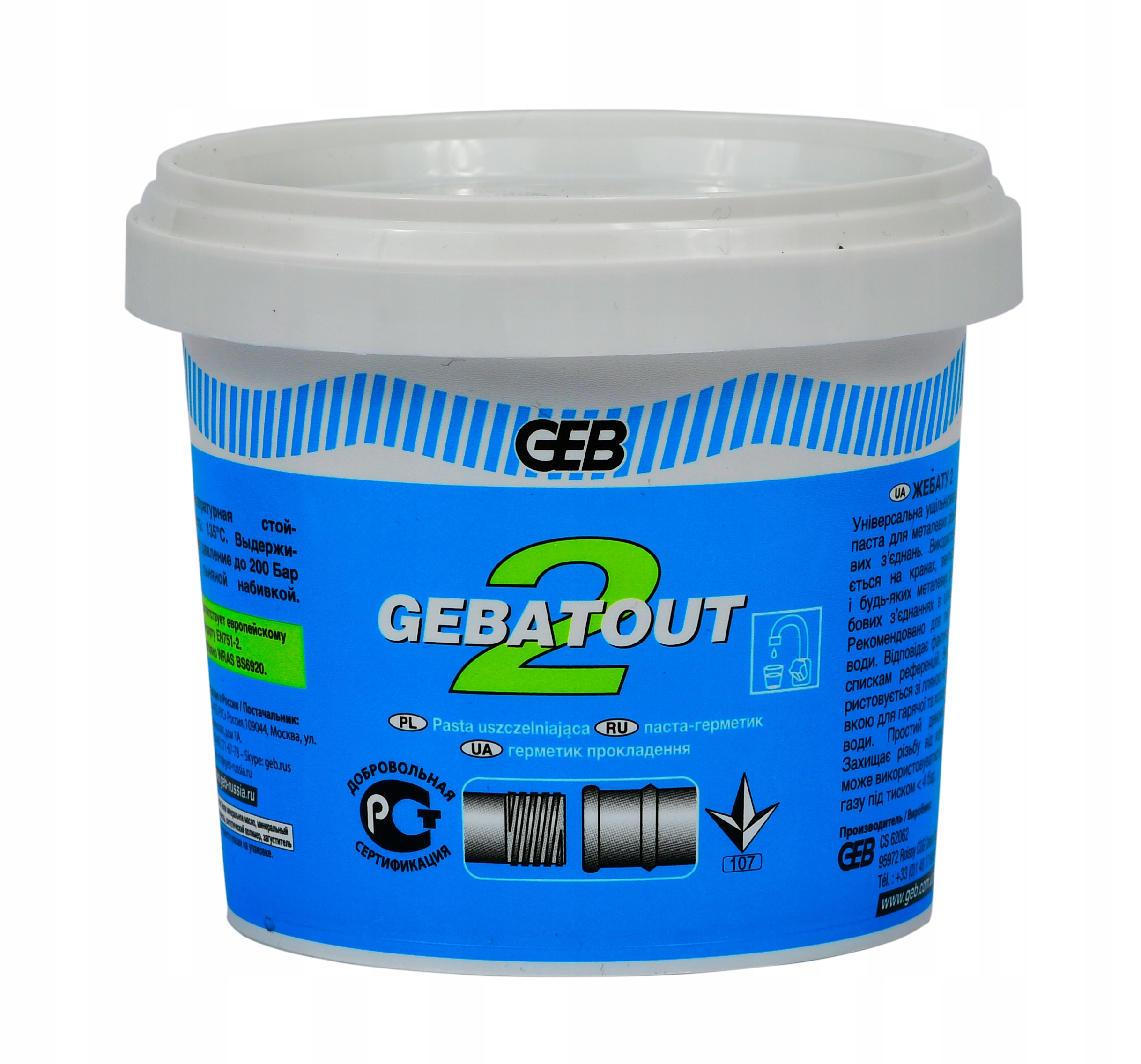 

Pasta uszczelniająca Gebatout 2 500 g Woda C.o.