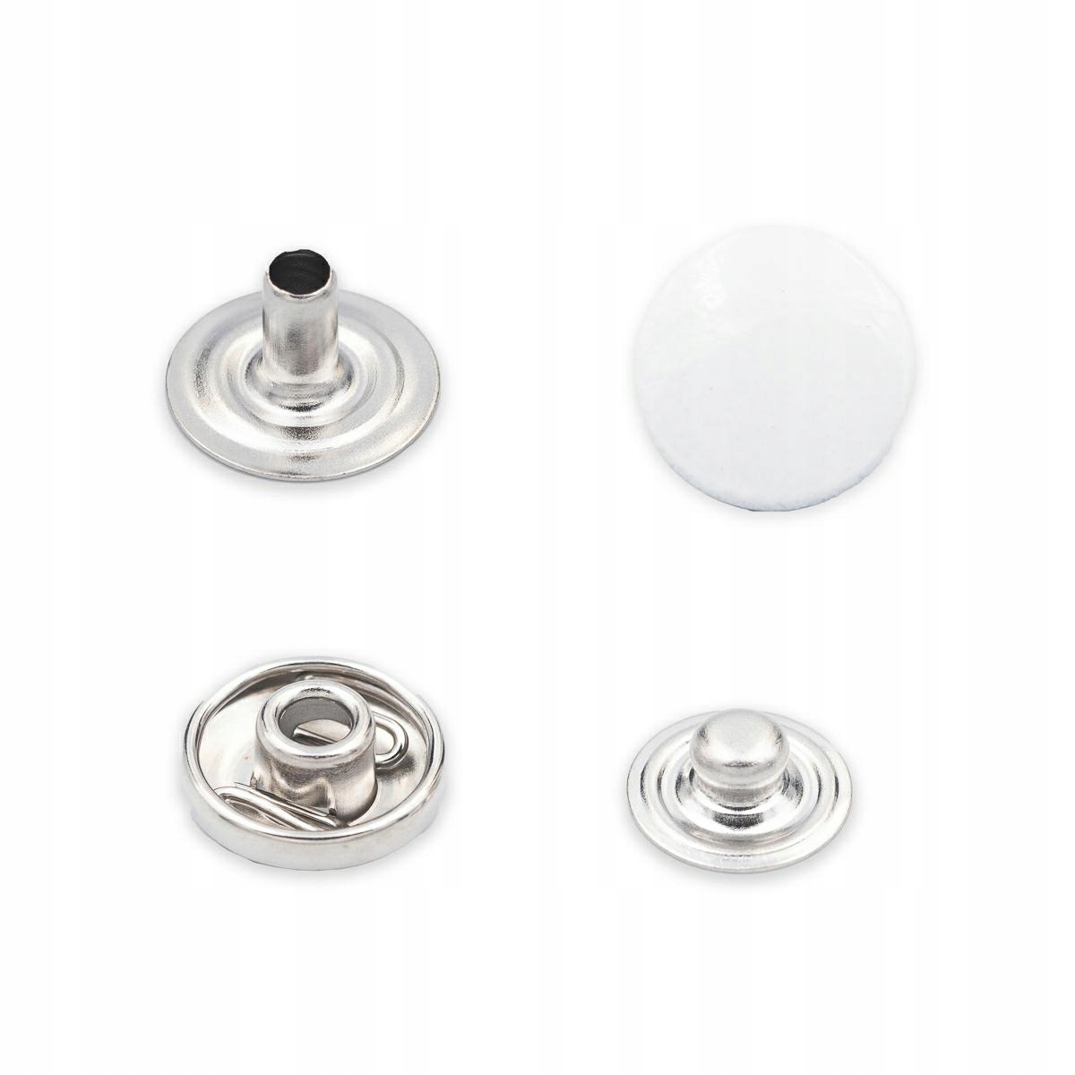 Druky cvoky kovové lakované bílé 12,5mm/200ks LAK1200