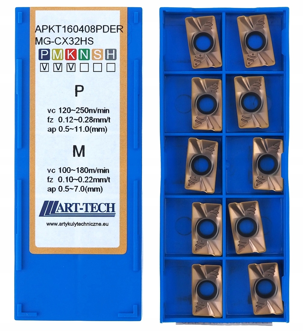 

Płytki Węglikowe Apkt Apmt 160408 CX32HS Nowy Gat.